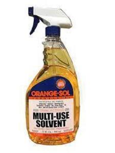 DESCRIPTION: (6) CLEAR MULTI-USE ECO SOLVENT BRAND/MODEL: ORANGE-SOL INDUSTRIAL SIZE: 32 FL OZ RETAIL$: $18.21 EA QTY: 6