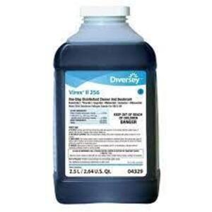 DESCRIPTION: (2) DISINFECTANT CLEANER AND DEODORANT BRAND/MODEL: DIVERSEY VIREX 256 SIZE: 2.5 L RETAIL$: $80.00 EA QTY: 2