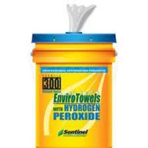 DESCRIPTION: (1) ENVIRO TOWELS WITH HYDROGEN PEROXIDE BRAND/MODEL: FORMULA 300 SIZE: 300 TOWELS RETAIL$: $119.00 EA QTY: 1