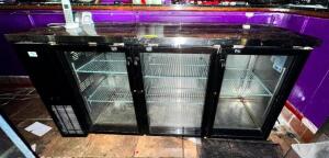 REFRIGERATED BAR CABINET WITH GLASS DOORS