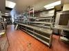 LARGE STAINLESS STEEL PREP TABLE WITH SHELVING AND FOOD WARMERS - 6