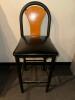 HEAVY DUTY 30" BAR STOOL W/ METAL FRAME, BLACK PADDED SEAT, AND WOOD BACK. - 2