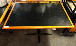 42" X 30" WOODEN TABLE TOPS W/ BASE.