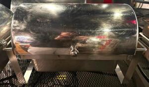 FULL SIZE HEAVY DUTY STAINLESS DOME CHAFFER W/ STAND, WATER PAN, AND LID.