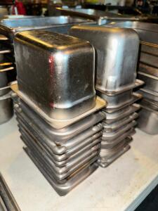 (18) 1/9TH SIZE STAINLESS INSERTS