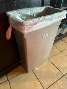 20 GALLON BAR SIDE TRASH CAN - TAN