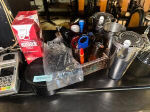 (1) LOT OF ASSORTED BAR SUPPLIES