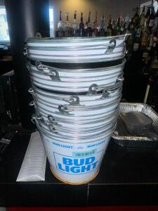 (20) TIN BEER BUCKETS.