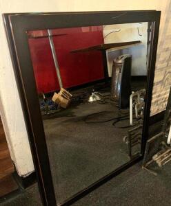 (2) 24" X 30" BATHROOM MIRRORS W/ BROWN FRAMES