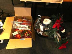 (2) BOXES OF ASSORTED HOLIDAY DECORATIONS