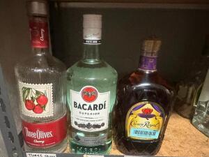 (3) UN-OPENED BOTTLES OF ASSORTED ALCOHOL