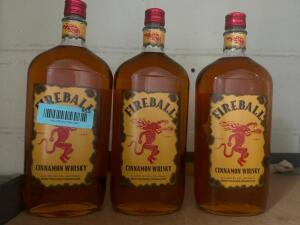 (3) UN-OPENED BOTTLES OF FIREBALL