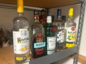 (6) ASSORTED UN-OPENED BOTTLES OF ALCOHOL