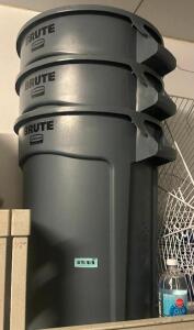 (3) BRUTE TRASH CANS