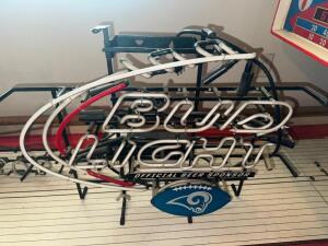 BUD LIGHT RAMS NEON SIGN