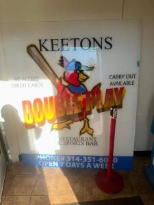 KEETON'S 6' X 5' PLASTIC SIGN