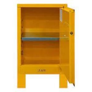 DESCRIPTION: (1) FLAMMABLE STORAGE CABINET BRAND/MODEL: DURHAM #1012ML-50 INFORMATION: YELLOW SIZE: 12 GAL CAPACITY RETAIL$: $796.97 EA QTY: 1