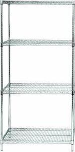 DESCRIPTION: (1) WIRE SHELVING UNITBRAND/MODEL: QUANTUM STORAGE #2048BCINFORMATION: CHROMESIZE: APPROX 2' X 5' X 7'RETAIL$: $202.58 EAQTY: 1