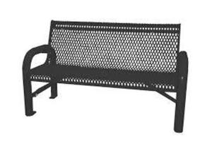 DESCRIPTION: (1) OUTDOOR METAL SITTING BENCH BRAND/MODEL: BLACK INFORMATION: MESH, METAL SIZE: 2 SEATER RETAIL$: $1103.90 EA QTY: 1