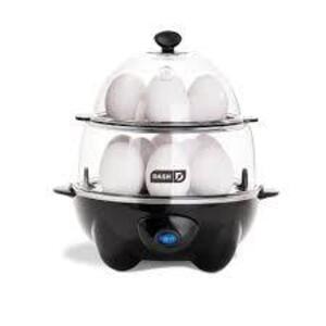 DESCRIPTION: (1) DELUXE EXPRESS EGG COOKER BRAND/MODEL: DASH INFORMATION: ONE TOUCH SIZE: 12 EGG CAPACITY RETAIL$: $26.99 EA QTY: 1