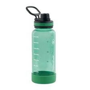 DESCRIPTION: (1) WATER BOTTLE WITH TIME STAMPS BRAND/MODEL: THERMOFLASH INFORMATION: GREEN TRANSPARENT SIZE: 32 OZ RETAIL$: $18.99 EA QTY: 1