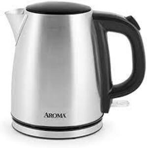 DESCRIPTION: (1) ELECTRIC KETTLE BRAND/MODEL: AROMA INFORMATION: STAINLESS SIZE: 4 CUPS RETAIL$: $24.02 EA QTY: 1