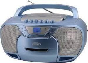 DESCRIPTION: (1) PORTABLE BLUETOOTH CD/MP3 PLAYER BRAND/MODEL: JENSEN INFORMATION: BLUE RETAIL$: $79.99 EA QTY: 1