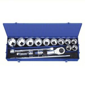 DESCRIPTION: (1) SOCKET WRENCH SET BRAND/MODEL: WESTWARD #42W522 INFORMATION: BLUE CASE SIZE: 1 IN DRIVE SIZE, 17 PIECES, 1 7/16 IN TO 2 1/2 IN SOCKET