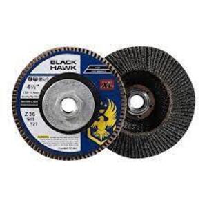 DESCRIPTION: (5) FLAP DISCS BRAND/MODEL: BLACKSTONE INFORMATION: ZIRC SIZE: 4-1/2" X 5/8"-11 QTY: 5