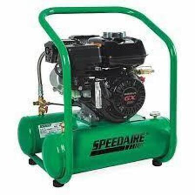 DESCRIPTION: (1) GAS POWERED AIR COMPRESSOR BRAND/MODEL: SPEEDAIRE INFORMATION: GREEN SIZE: HONDA GX 200 RETAIL$: $1224.99 EA QTY: 1