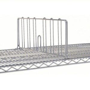 DESCRIPTION: (1) PACK OF (6) SHELF DIVIDER BRAND/MODEL: METRO #5JNW5 SIZE: 24X2X8 RETAIL$: $188.85 EA QTY: 1