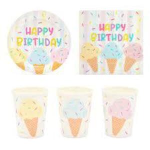 DESCRIPTION: (3) ICE CREAM PARTY KITS BRAND/MODEL: BLUE PANDA SIZE: SERVES 24 RETAIL$: $27.99 EA QTY: 3