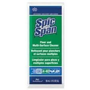 DESCRIPTION: (1) CASE OF (45) FLOOR AND MULTI-SURFACE CLEANER BRAND/MODEL: SPIC AND SPAN #80355278 SIZE: 85 ML RETAIL$: $43.74 EA QTY: 1