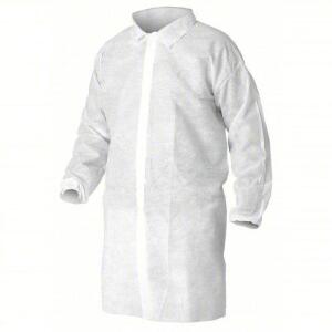 DESCRIPTION: (1) CASE OF (50) WHITE DISPOSABLE LAB COATS BRAND/MODEL: KLEENGUARD #11W062 SIZE: 2XL RETAIL$: $263.03 EA QTY: 1