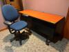 ROLLING DESK WITH ADDITIONAL OFFICE CHAIRS - 2