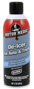 DESCRIPTION: (6) DE-ICER FOR AUTO AND TRUCK BRAND/MODEL: MOTOR MEDIC SIZE: 12 OZ RETAIL$: $7.00 EA QTY: 6