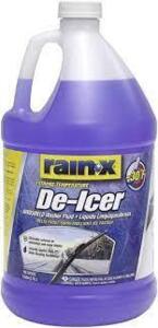 DESCRIPTION: (1) DE-ICER EXTREME TEMPERATURE BRAND/MODEL: RAIN X SIZE: 1 GALLON RETAIL$: $6.79 EA QTY: 1