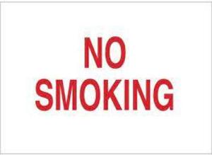 DESCRIPTION: (4) NO SMOKING SIGN BRAND/MODEL: BRADY #25118 RETAIL$: $16.00 EA QTY: 4