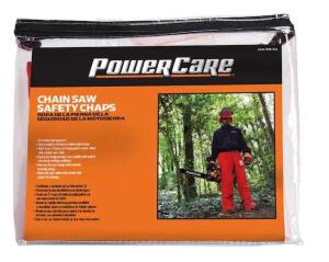 DESCRIPTION: (1) CHAINSAW SAFETY CHAPS BRAND/MODEL: POWERCARE/1001-495-611 INFORMATION: NYLON, 45" MAX WAIST SIZE RETAIL$: $93.48 QTY: 1