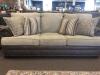 NAILHEAD TRIM BROWN SOFA