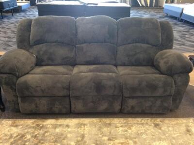 BROWN/GREY RECLINING SOFA