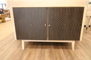 WOOD/WHITE CONSOL CABINET