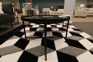 COFFEE TABLE BLACK /GLASS NEW