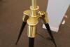 BLACK TRIPOD FLOOR LAMP GOLD TRIM - 2