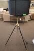 BLACK TRIPOD FLOOR LAMP GOLD TRIM - 3