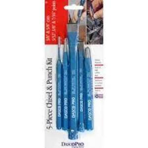 DESCRIPTION: (2) PUNCH AND CHISEL KIT BRAND/MODEL: DASCO PRO INFORMATION: BLUE HANDLES SIZE: 5 PIECES RETAIL$: $33.99 EA QTY: 2