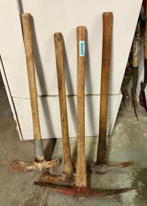 (4)- ASSORTED LONG HANDLE TOOLS