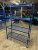 DESCRIPTION 48" X 18" FOUR TIER METAL SHELF ( BLUE ) ADDITIONAL INFORMATION IN GREAT CONDITION SIZE 48" X 18" X 72" LOCATION BAY 6 QTY 1