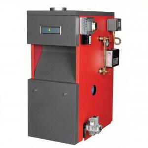 DESCRIPTION: (1) HOT WATER AND STEAM BOILER BRAND/MODEL: CROWN BOILER #6DKH1 INFORMATION: RED AND GRAY SIZE: STEAM, PROPANE, 107,000 BTUH AHRI NET BTU