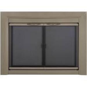 DESCRIPTION: (1) FIREPLACE SCREEN DOORS BRAND/MODEL: CARLISLE #CB-3300 INFORMATION: SUNLIGHT NICKEL SIZE: SMALL RETAIL$: $359.99 EA QTY: 1